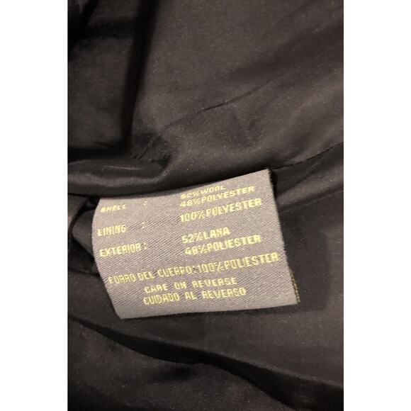 Kenneth Cole Wool Blend Peacoat Jacker Small White Black Speckled Double Bre - Picture 11 of 11